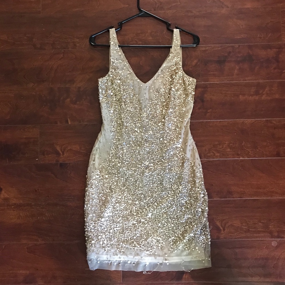 Gold Adrianna Spelled Dress